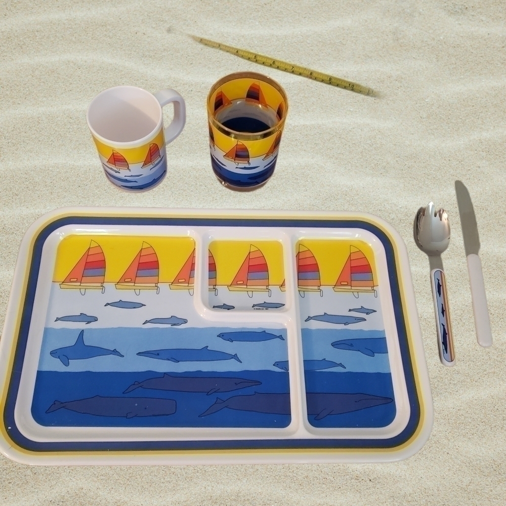 ONEIDA Serving Tray, Cup & Mug Set - 1987